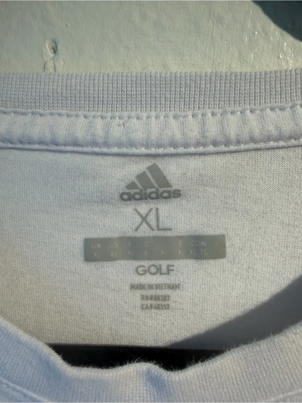 adidas White Short Sleeve Crew T-Shirt with Black Logo